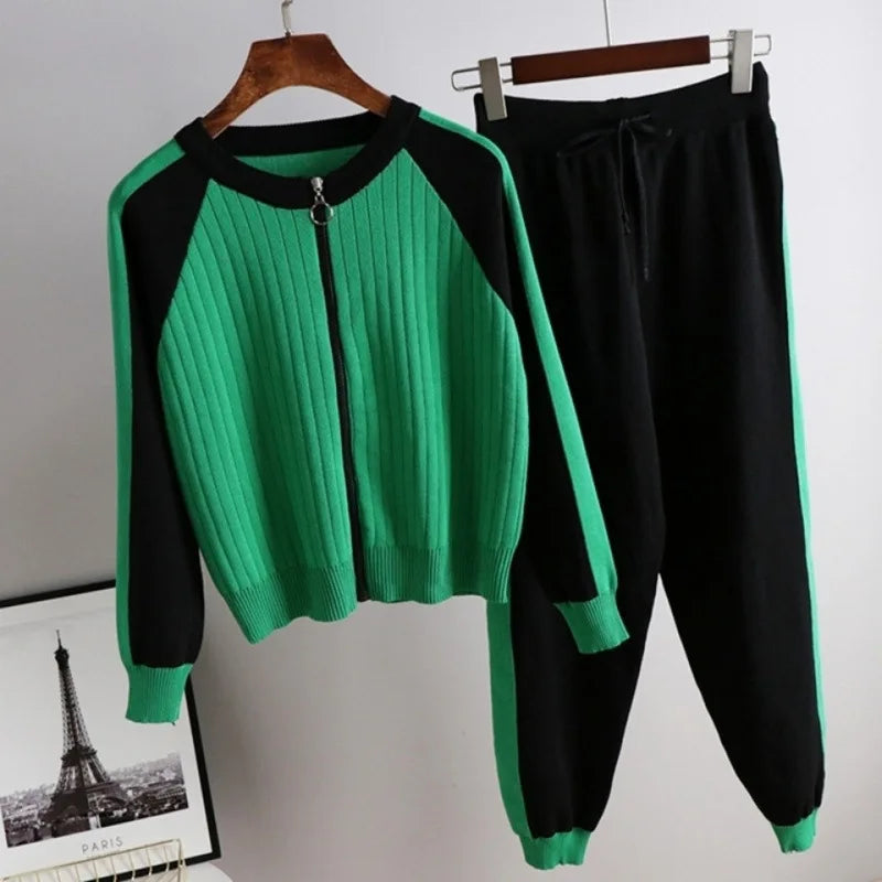 UNIKCOSA Velora Knit Cardigan And Pants Set Ankle Length 💫