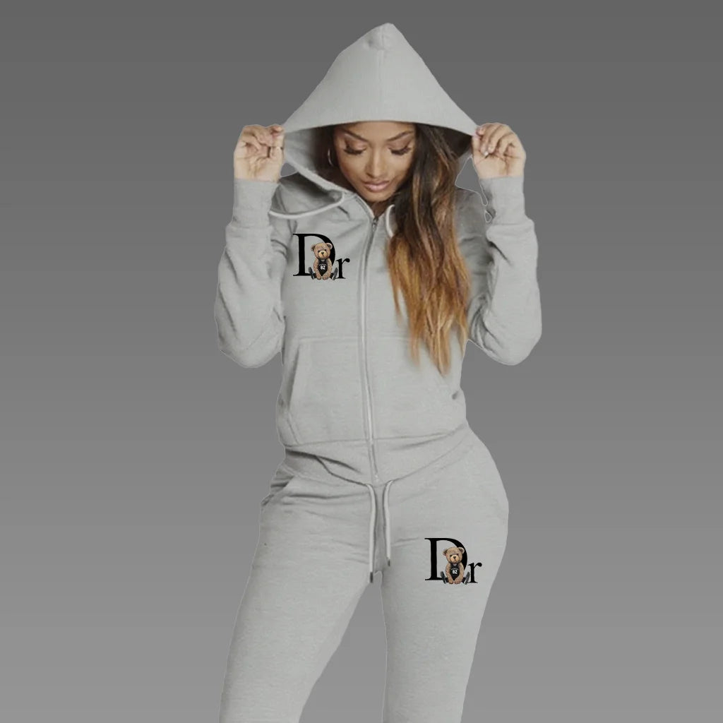 UNIKCOSA’s 2025 Designer Jogging Set — Zipper Cardigan Hoodie + Sweatpants 2-Piece