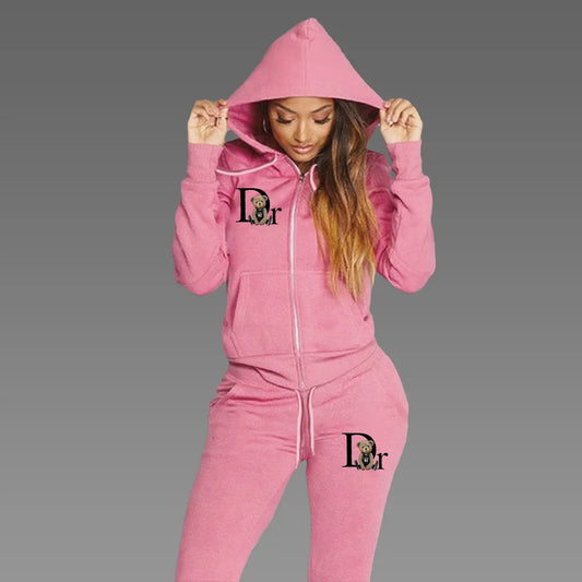 UNIKCOSA’s 2025 Designer Jogging Set — Zipper Cardigan Hoodie + Sweatpants 2-Piece