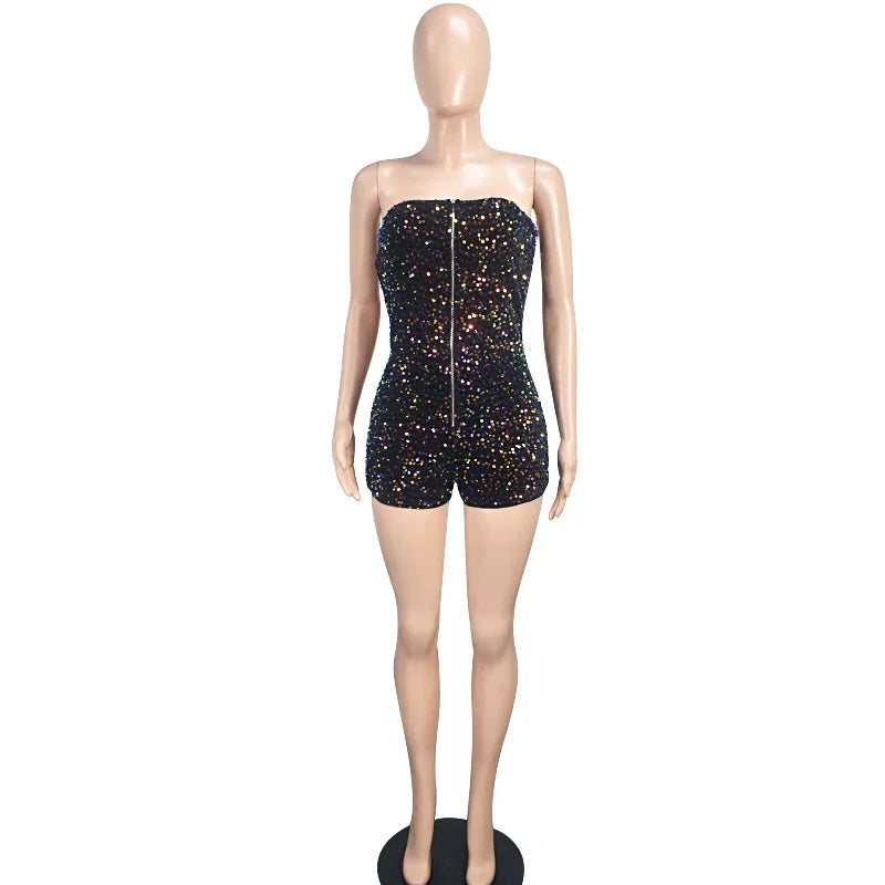 UNIKCOSA LuxeEase Sequin Party Playsuit Nightclub Edition 💫