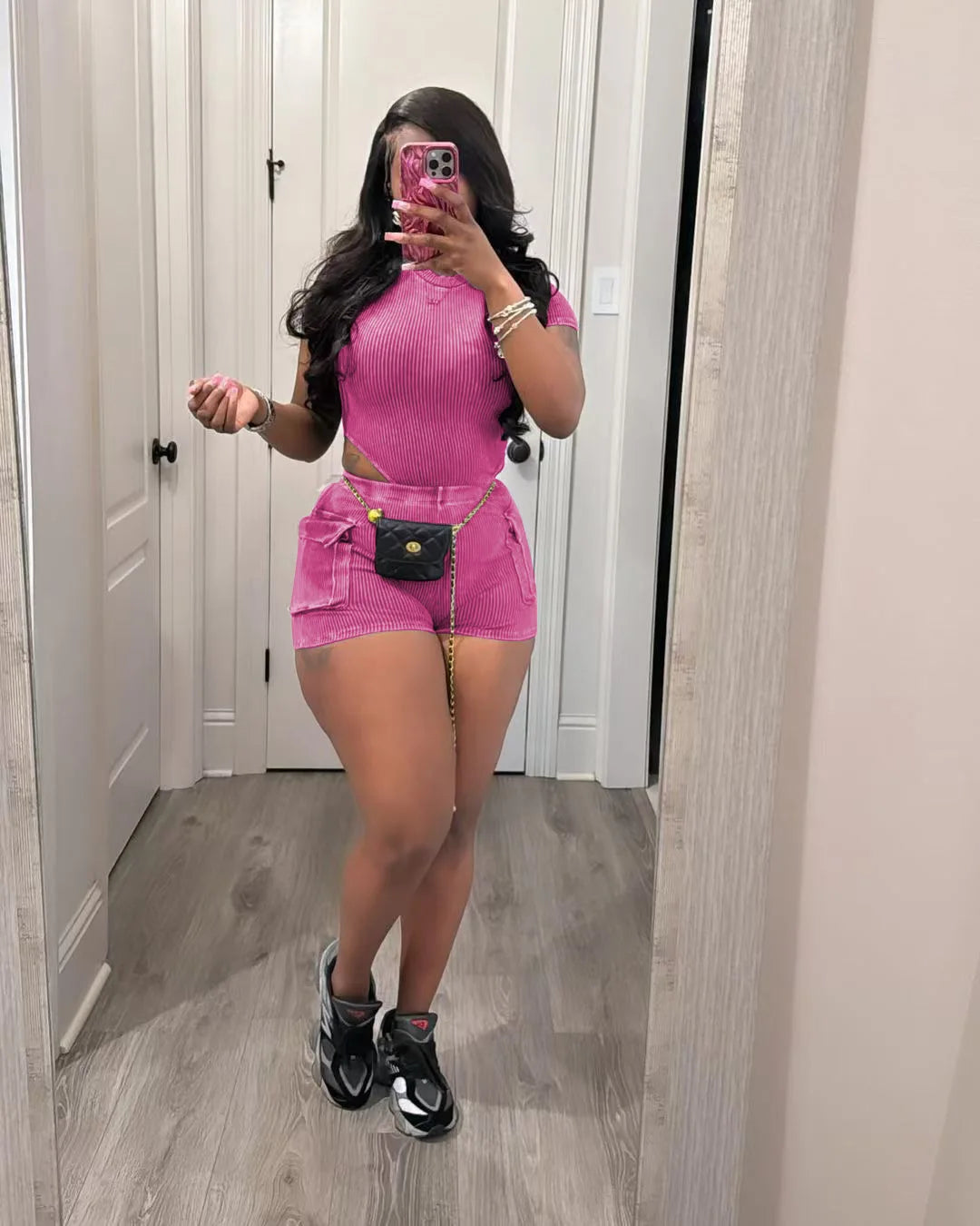 UNIKCOSA UrbanSoul Summer Biker Set Two-Piece Streetwear 💫