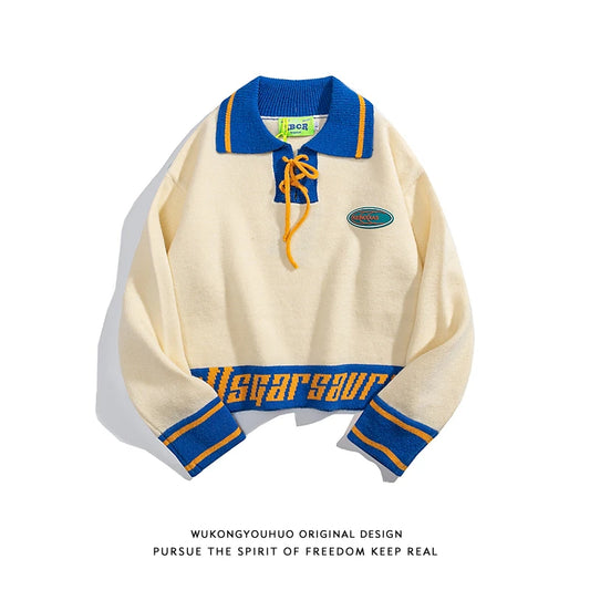 UNIKCOSA Velora Street Fashion Knitted Polo Sweater 💫