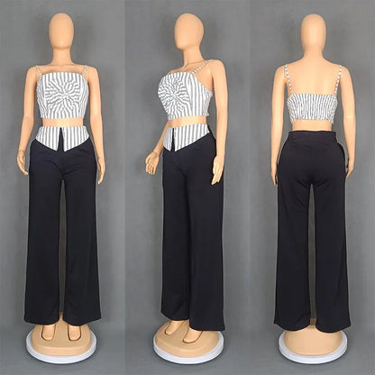 UNIKCOSA’s African-Inspired 2-Piece Set — Sleeveless Dashiki Top + Matching Long Pants (M–2XL)