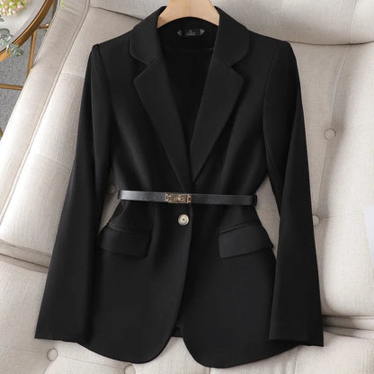 UNIKCOSA Zen Suit Coat With Belted Lapel V Neck For Office 🌆