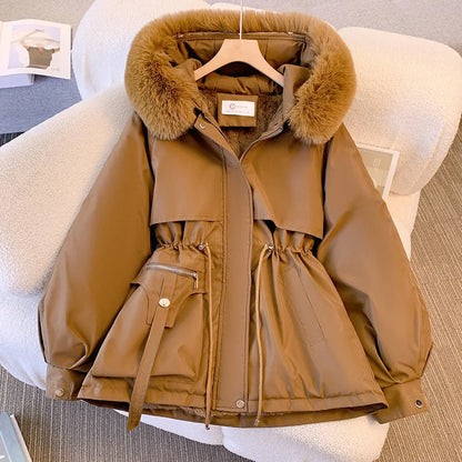 UNIKCOSA Women’s Winter Parka – Long Hooded Coat with Wool Liner & Padded Insulation (Thick Snow Wear Edition)
