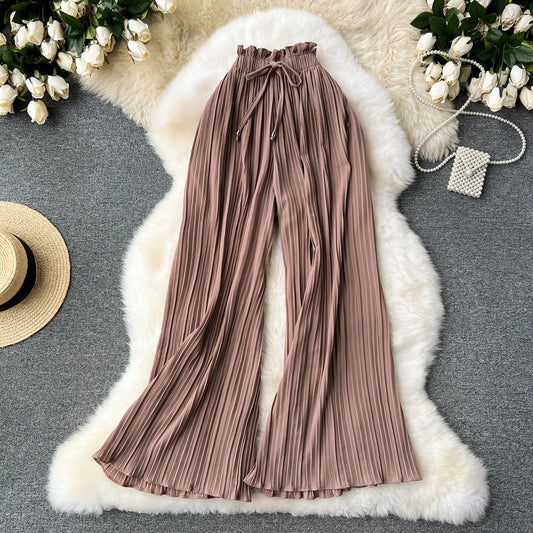 UNIKCOSA Women’s Summer High-Waist Tie Shorts – Loose Pleated Wide-Leg Casual Pants (Chic Edition)