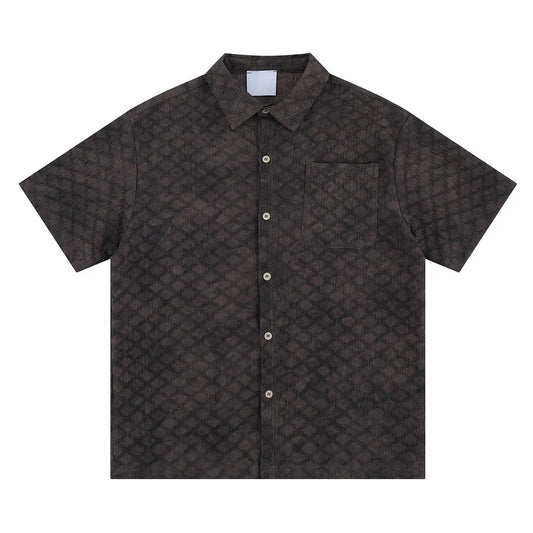 UNIKCOSA UrbanSoul Men Tie Dye Short Sleeve Shirt Floral 💫