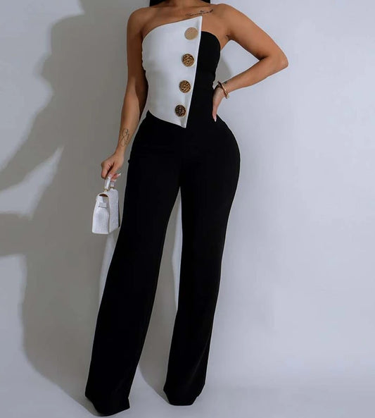 UNIKCOSA™ 2025 Spring/Summer Elegant Jumpsuit – Sexy Button-Up Overalls | Women’s Spicy Party & Streetwear One-Piece Outfit