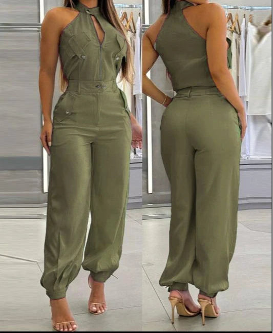 UNIKCOSA™ 2025 Summer 2-Piece Set – Sleeveless Slim Fit Top & Work Pants | Women’s Comfortable Casual Streetwear Suit