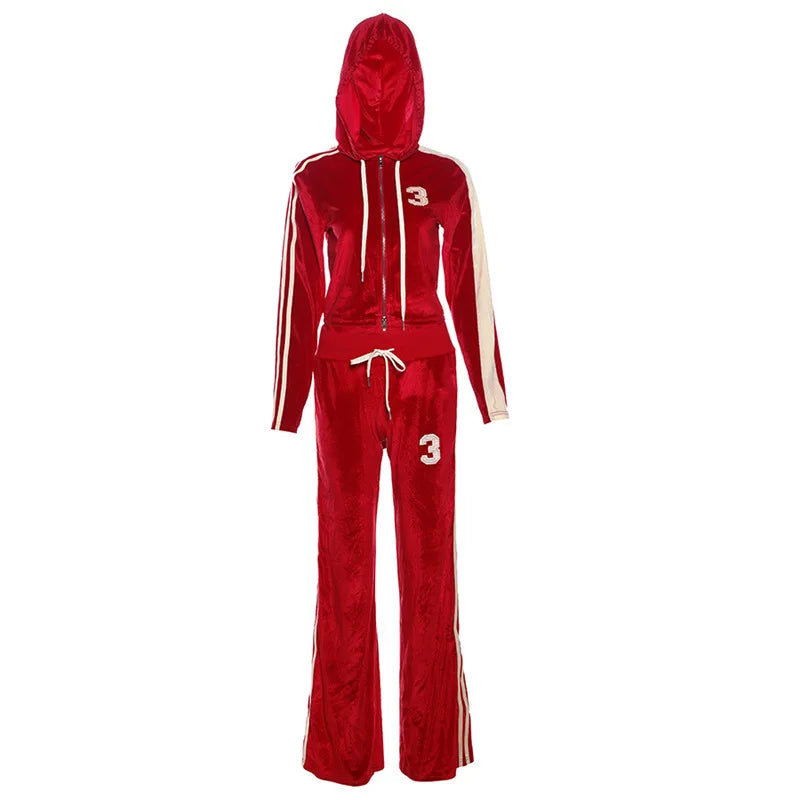 UNIKCOSA Autumn Leisure Set — Long-Sleeve Top + Wide-Leg Pants 2-Piece