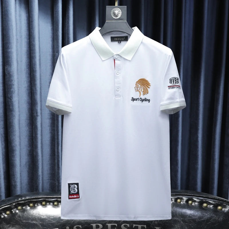 UNIKCOSA NoirFit Mens Cotton Polo Tee Short Sleeve 💫