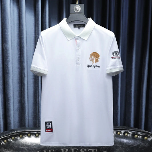 UNIKCOSA NoirFit Mens Cotton Polo Tee Short Sleeve 💫