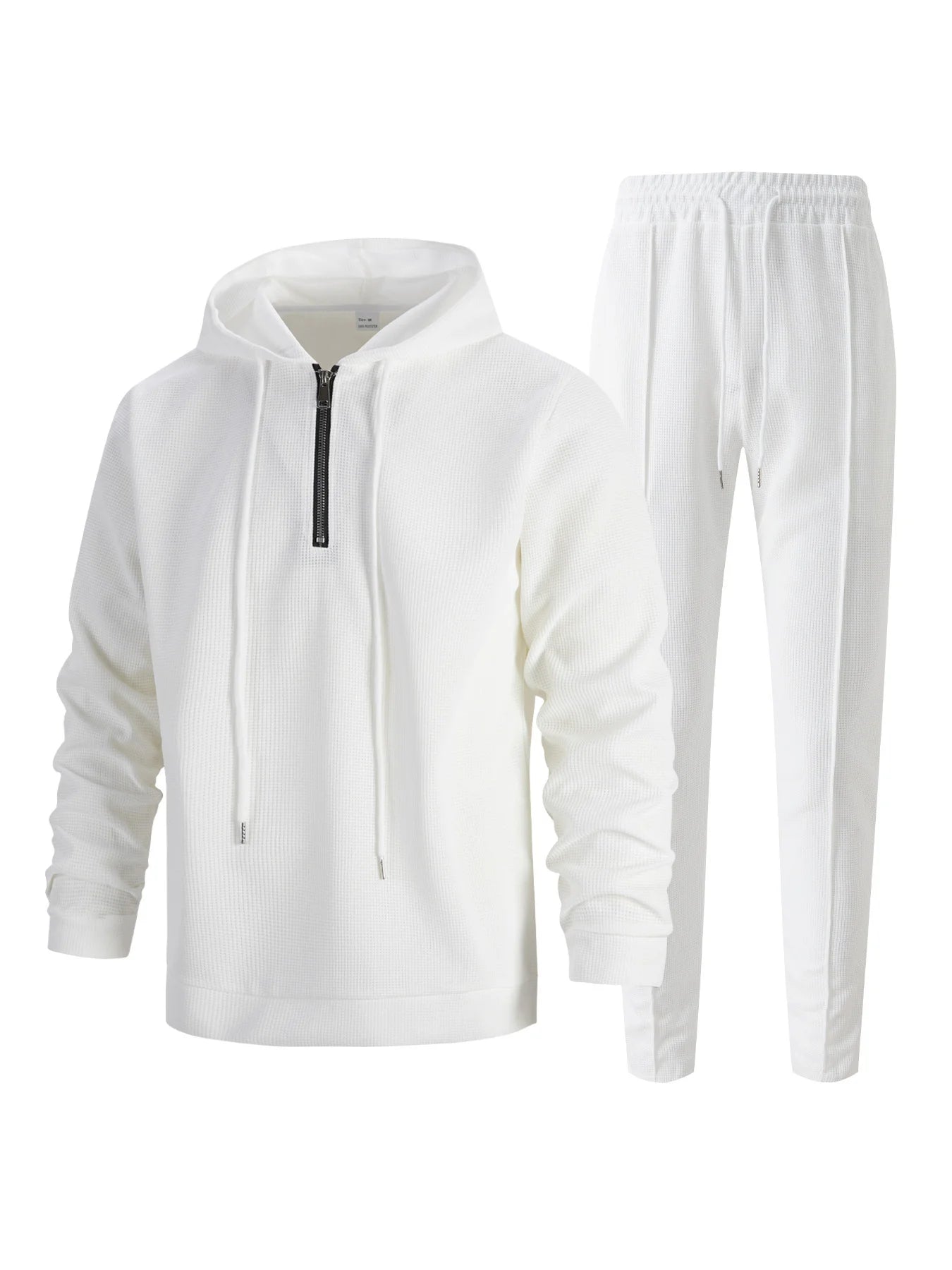 UNIKCOSA Men’s Athleisure Hoodie Set – Quarter-Zip Hooded Top & Jogger Pants (220 GSM Gymwear Two-Piece Outfit)