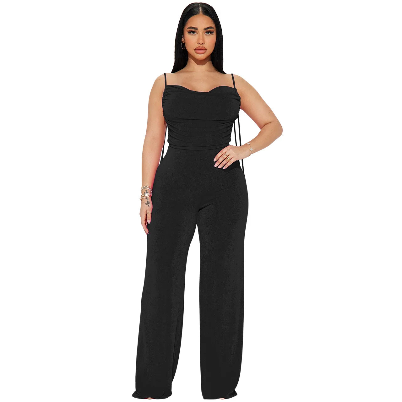 UNIKCOSA™ 2025 Summer Sling Jumpsuit – Sexy Sleeveless One-Piece with High-Waist Long Pants | Women’s Y2K Streetwear Romper