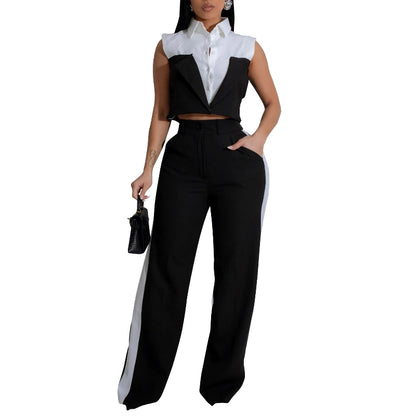 UNIKCOSA™ 2025 Elegant Blazer Pant Set – Women’s 2-Piece Matching Outfit with Slim-Fit Blazer Shirt & High-Waist Pants | Y2K Streetwear Workwear