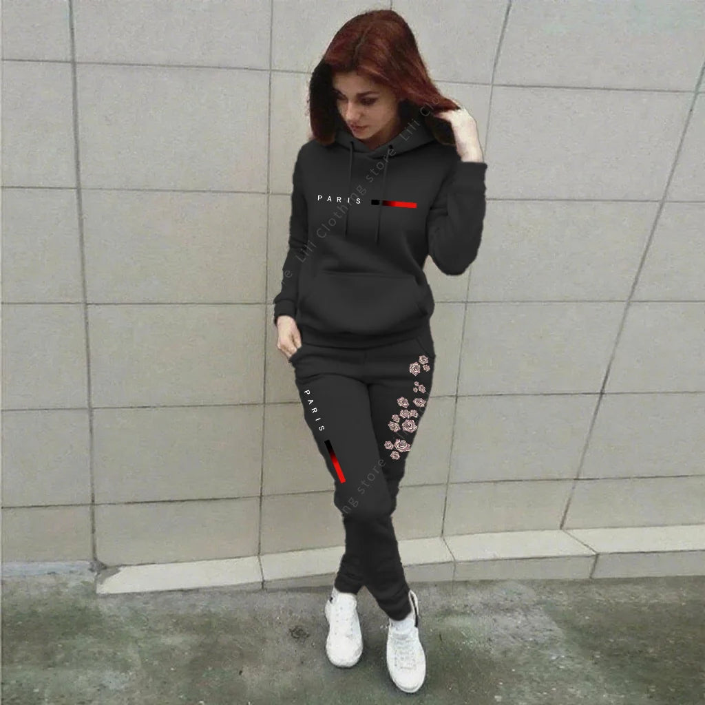 UNIKCOSA’s Autumn/Winter Jogging Set — High-Quality Hoodie + Pants 2-Piece Outfit