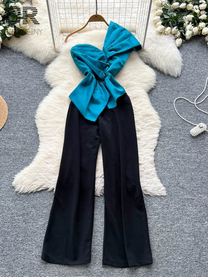 UNIKCOSA’s Off-Shoulder Color Block Romper — Strapless Summer Party Jumpsuit