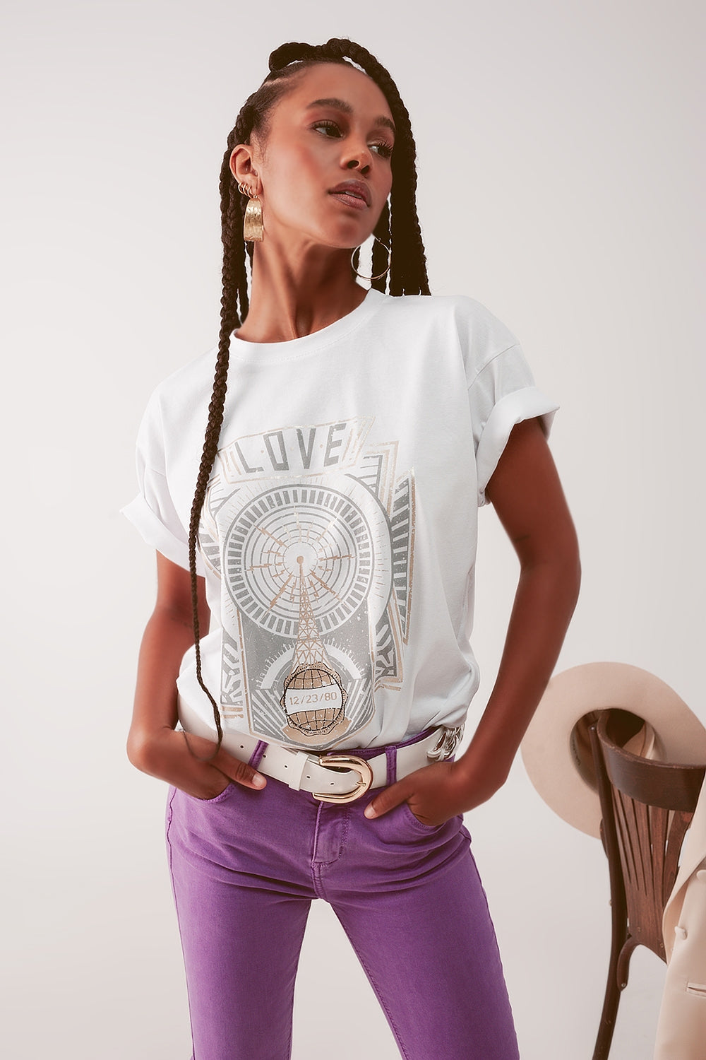 vintage logo t-shirt in white