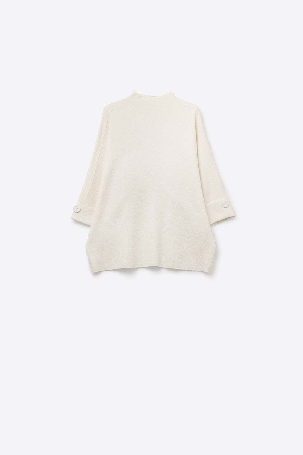 Q2 White Knitted Sweater with Button Details